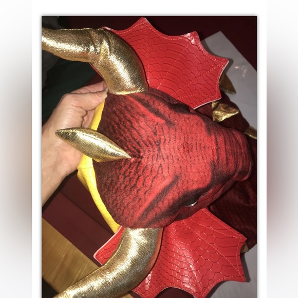 Dragon red gold costume yellow TOYS R US Toddler 3T Working ROAR Sound COSTUME 3 - Picture 8 of 15